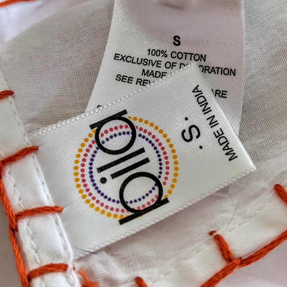 🔴SOLD🔴 Bila SMALL Peasant Blouse Embroidered Top - Picture 8 of 8